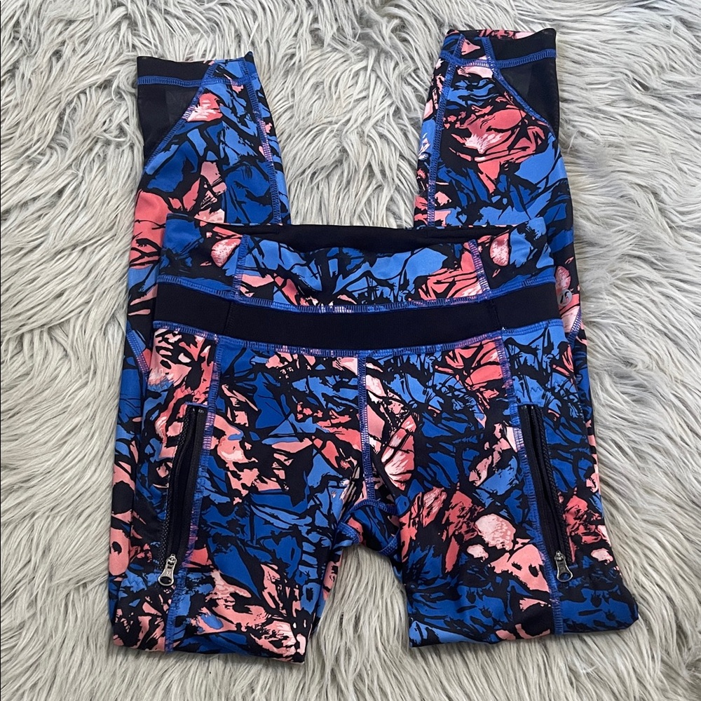 lululemon athletica Blue and Pink Patterned Leggings